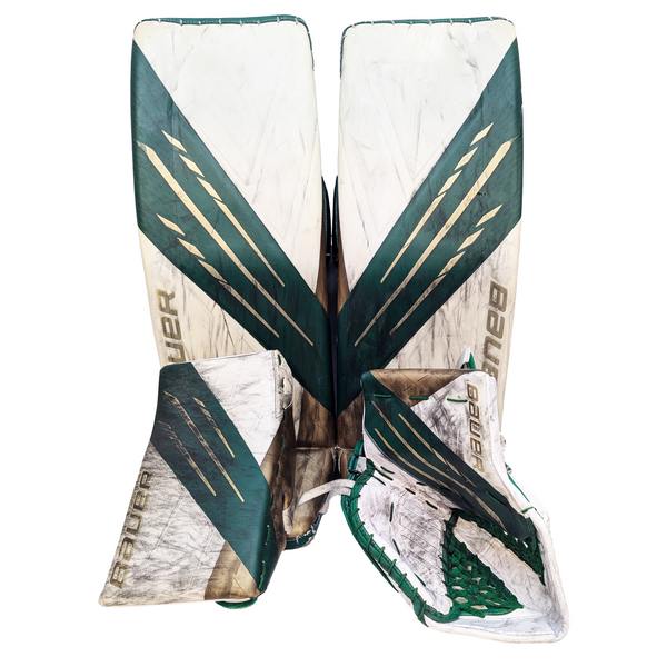 Bauer Vapor HyperLite - Used Pro Stock Goalie Full Set (White/Green/Gold)