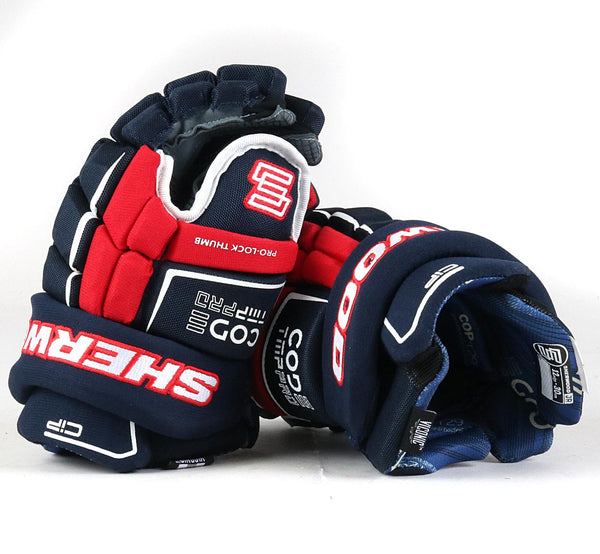 Sherwood Code TMP Pro - Junior Hockey Glove (Navy/Red/White)