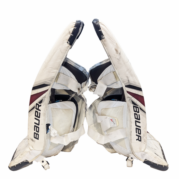 Bauer Supreme 2S Pro - Used Pro Stock Goalie Pads (White/Maroon)