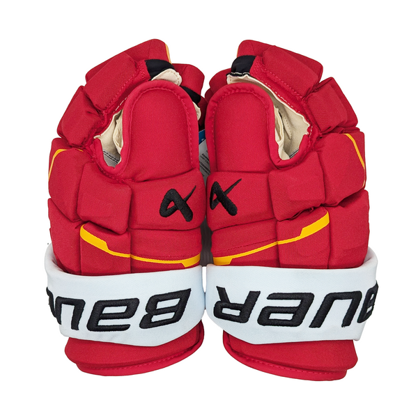 Bauer Supreme Mach - NHL Pro Stock Glove - A.J. Greer (Red/Yellow)