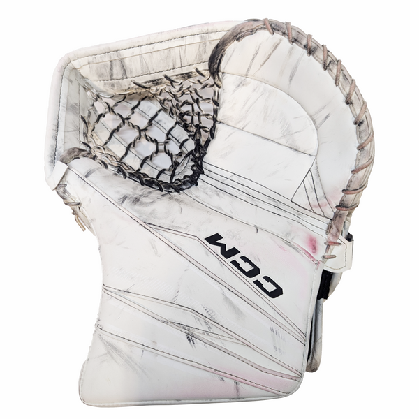 CCM Axis XF - Used Pro Stock Goalie Glove (White)