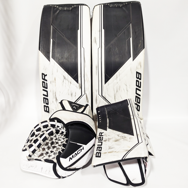 Bauer Supreme Mach - Used Pro Stock Senior Goalie Pad Set (Black/White)