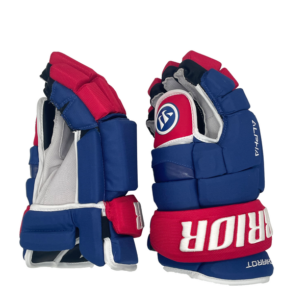 Warrior Alpha QX - NHL Pro Stock Glove - Ben Chiarot (Blue/Red/White)