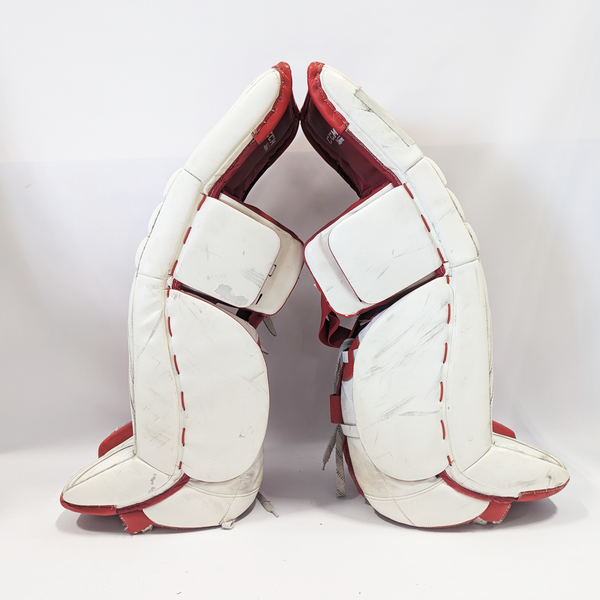 CCM Extreme Flex III - Used Pro Stock Senior Goalie Pads (White/Red)