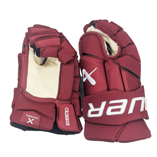 Bauer Vapor Hyperlite - NCAA Pro Stock Hockey Glove (Crimson)