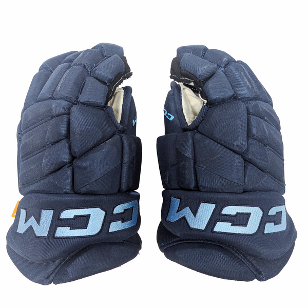 CCM HGJS - Used Pro Stock Hockey Gloves (Navy/Blue)