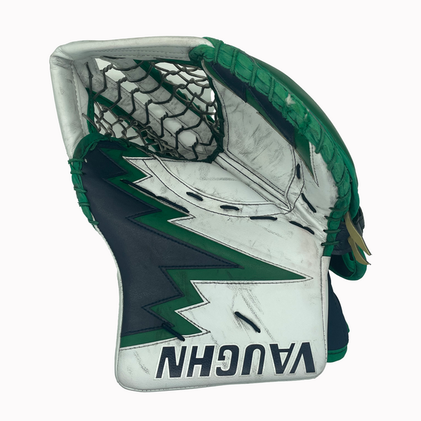 Vaughn Velocity V9 - Used Pro Stock Goalie Glove (Blue/Green/White)