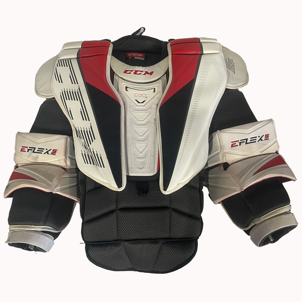 CCM Extreme Flex 5 Pro - Used Pro Stock Goalie Chest Protector (White/Red)