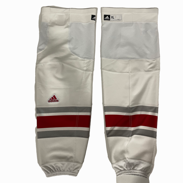 NCAA - Adidas Hockey Socks (White/Red/Grey)