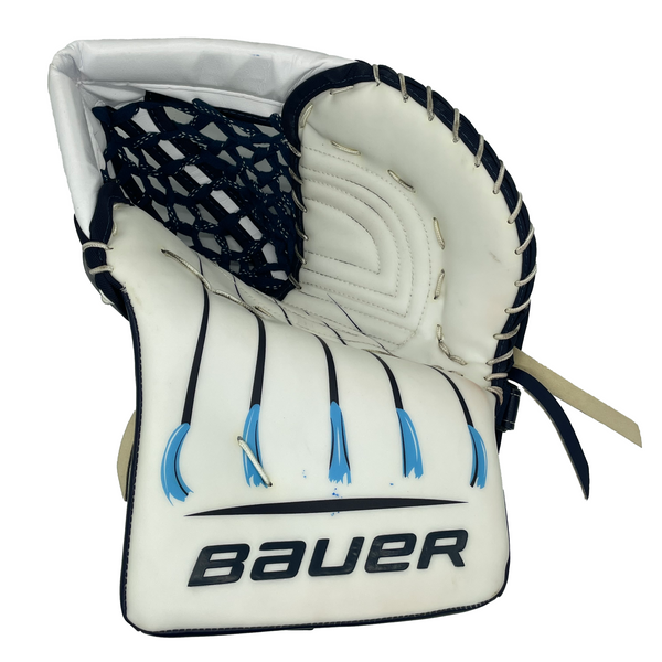 Bauer Vapor Hyperlite - New Pro Stock Goalie Glove (White/Navy)