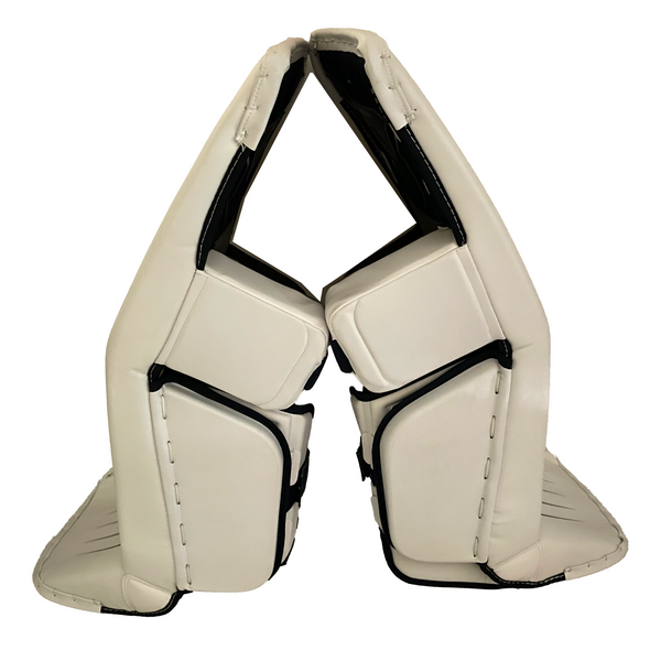 Bauer Vapor HyperLite - New Pro Stock Goalie Pads (White/Blue)