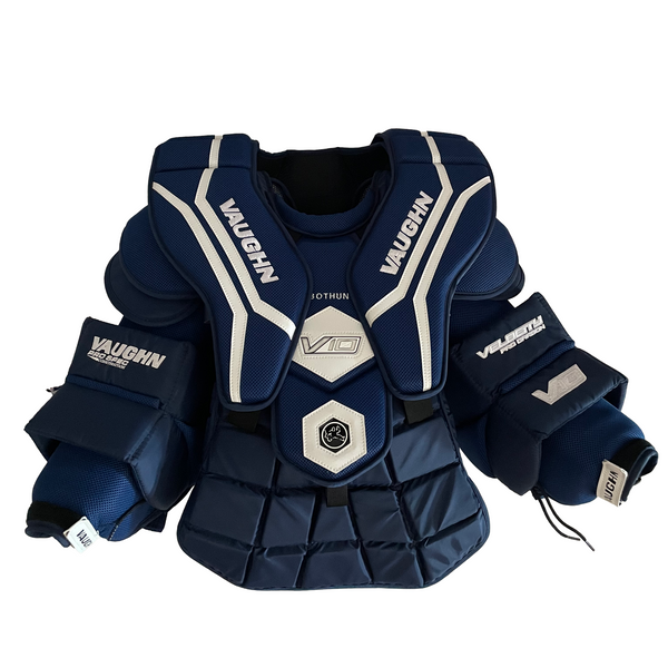 Vaughn V10 Pro Carbon  - New Pro Stock Goalie Chest Protector (Navy/White)