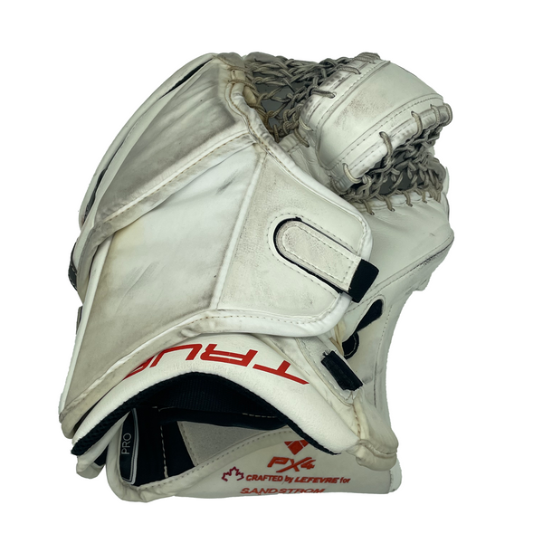 True HZRDUS PX4 - Used Pro Stock Goalie Full Set - Felix Sandstrom - (White/Black/Orange)