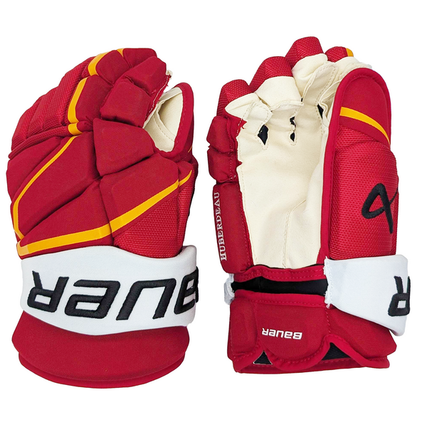 Bauer Hyperlite - NHL Pro Stock Glove - Jonathan Huberdeau (Red/Yellow/White)