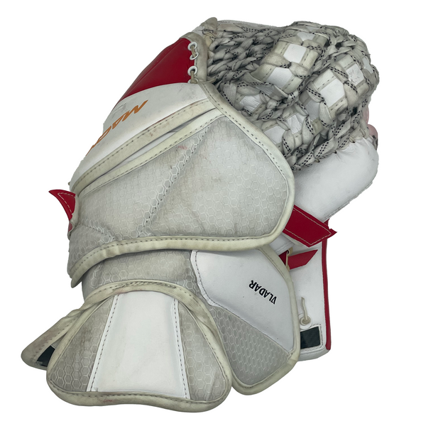 Bauer Supreme Mach - Used Pro Stock Goalie Glove - Dan Vladar (White/Red)