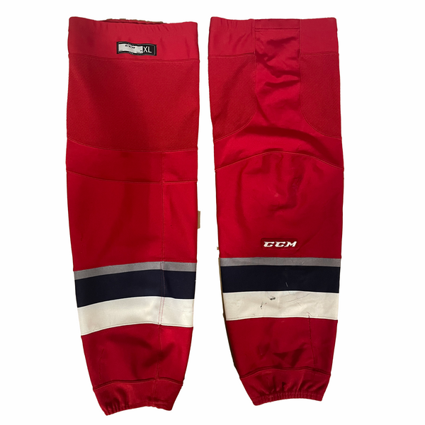 ECHL - Used CCM Hockey Socks (Red/Navy/White)