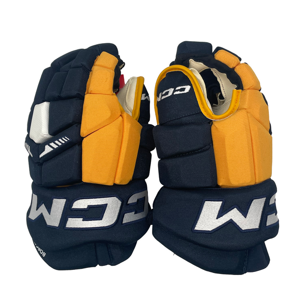 CCM HGTKXP - NCAA Pro Stock Glove (Navy/Yellow)