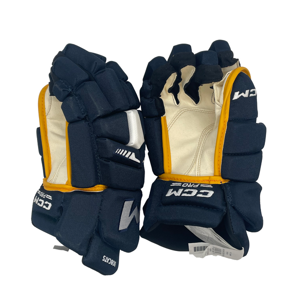 CCM HGTKXP - NCAA Pro Stock Glove (Navy/Yellow)