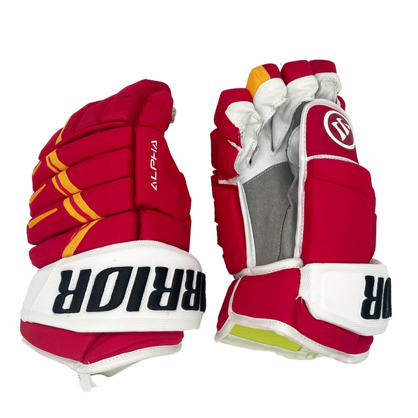 Warrior Alpha DX - NHL Pro Stock Glove (Red/Yellow/White)