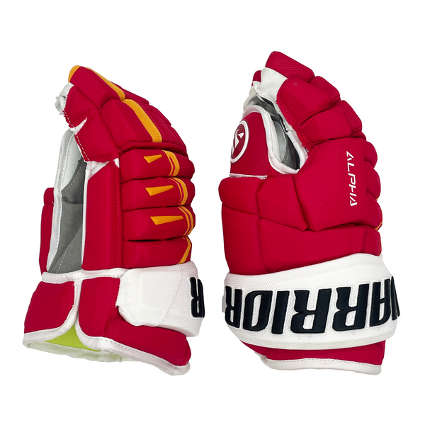 Warrior Alpha DX - NHL Pro Stock Glove (Red/Yellow/White)