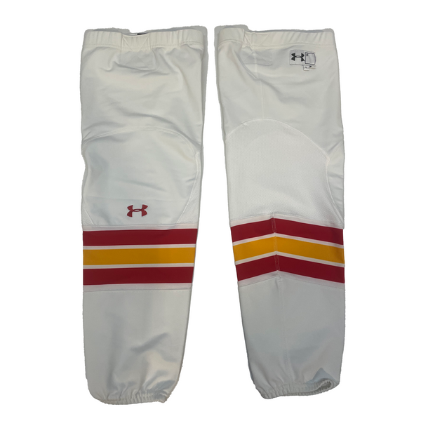 NCAA - New Under Armour Hockey Socks (White/Red/Yellow)