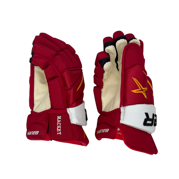 Bauer Vapor 2X Pro - NHL Pro Stock Glove - Connor Mackey (Red/Yellow/White)