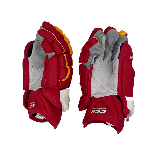 CCM HG12 - NHL Pro Stock Glove - Dominik Simon (Red/Yellow/White)