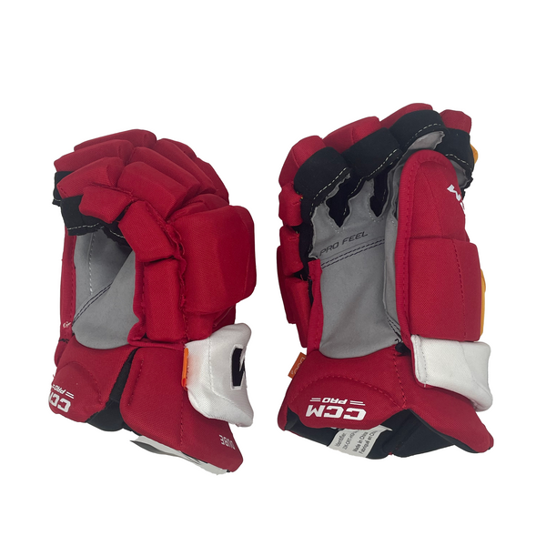 CCM HGJSPP - NHL Pro Stock Glove - Dillon Dube (Red/Yellow/White)