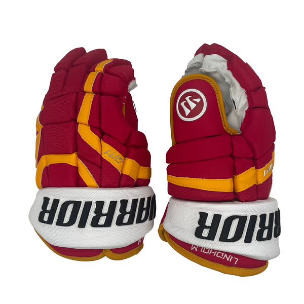 Warrior Covert QRL - NHL Pro Stock Glove - Elias Lindholm (Red/Yellow/White)