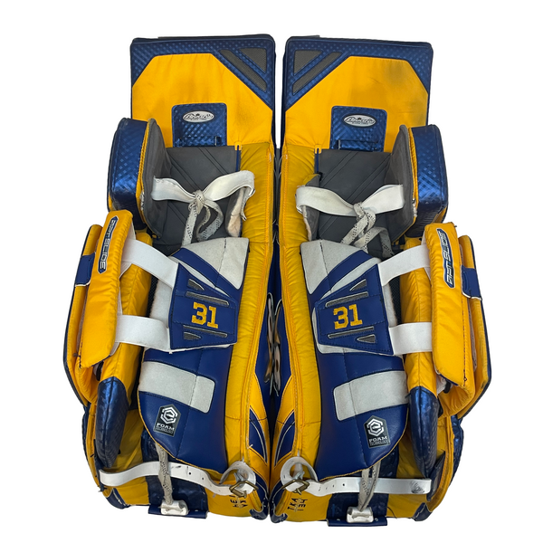 Brians Gnetik 4 - Used Pro Stock Senior Goalie Full Set (Blue/Yellow)