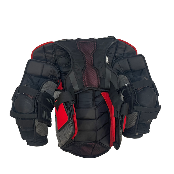 CCM Extreme Flex Shield II - Used Pro Stock Goalie Chest Protector (Black/Red)