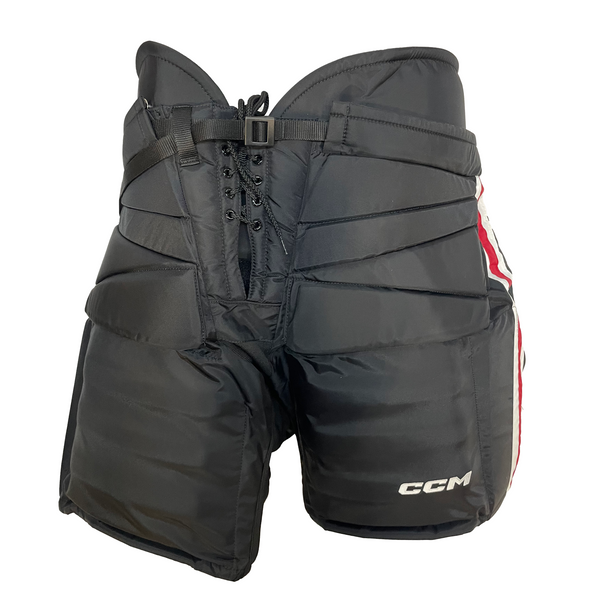 CCM HPG12A - NCAA Pro Stock Hockey Goalie Pants (Black/Red/White)