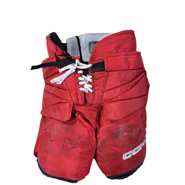 Used - CCM HPG14A NHL Pro Stock Goalie Pants - (Red/Navy)