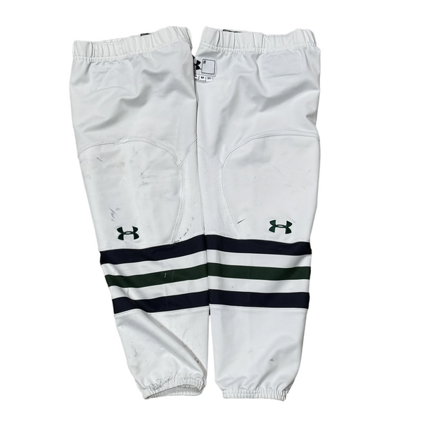 NCAA - Used Under Armour Hockey Socks (White/Green/Navy)