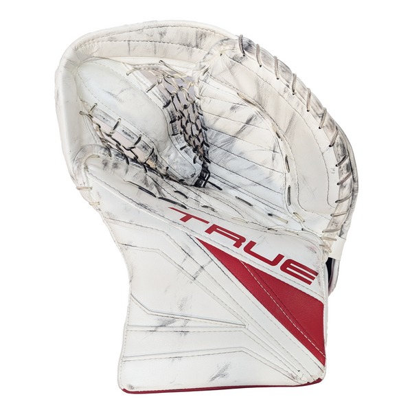 True L12.2 - Used AHL Pro Stock Goalie Glove (White/Red)