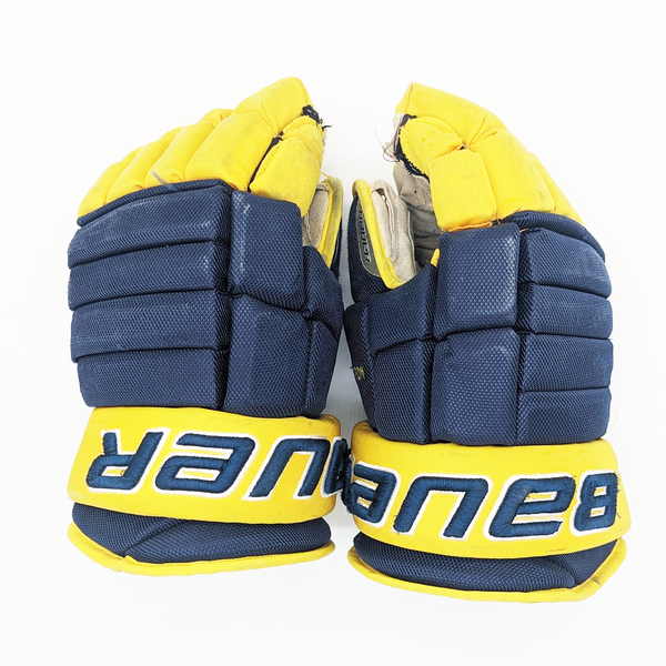 Bauer Pro Series Team - Used NCAA Pro Stock Glove (Navy/Yellow)