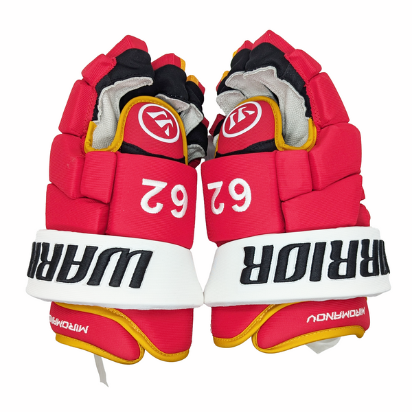 Warrior Alpha FR Pro - NHL Pro Stock Glove - Daniil Miromanov (Red/Yellow)