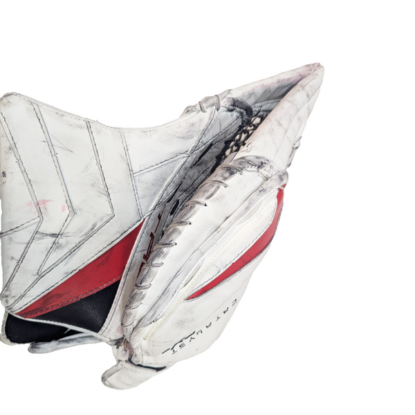 True Catalyst PX3 - Used Pro Stock Goalie Glove (White/Red/Black)