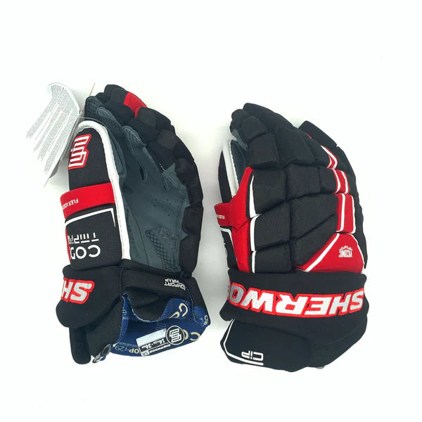 Sherwood Code TMP Pro - Junior Hockey Glove (Black/Red/White)