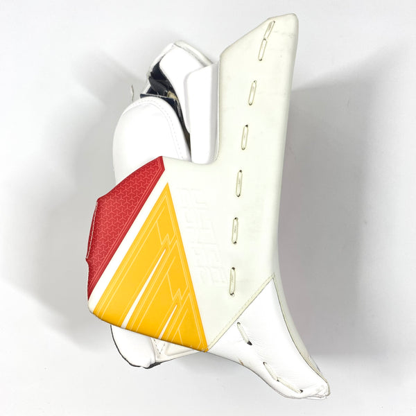 Bauer Supreme UltraSonic - New Pro Stock Goalie Blocker (White/Red/Yellow)