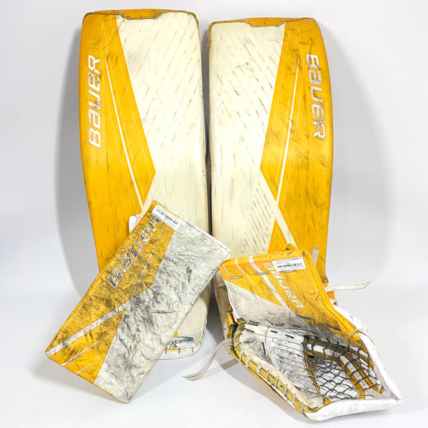 Bauer Supreme UltraSonic - Used Pro Stock Goalie Full Set (White/Yellow)