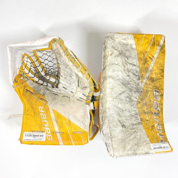 Bauer Supreme UltraSonic - Used Pro Stock Goalie Full Set (White/Yellow)