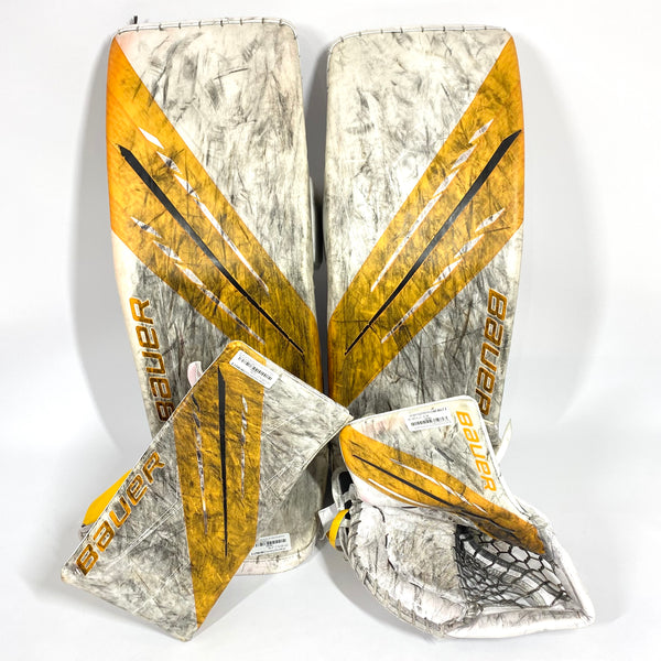 Bauer Vapor HyperLite - Pro Stock Goalie Full Set (White/Yellow/Black)