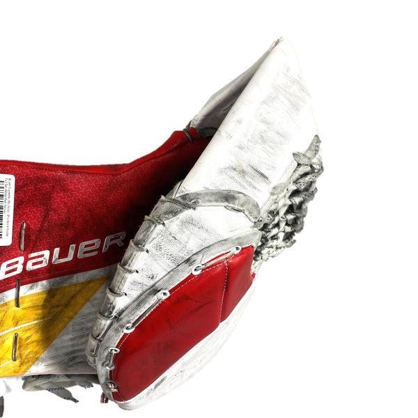 Bauer Supreme 2S pro - Used Pro Stock Goalie Glove (White/Red/Yellow)