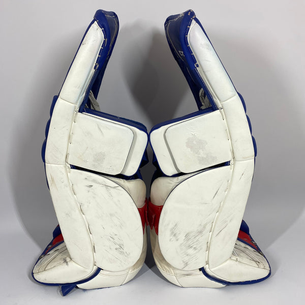 CCM Extreme Flex IV - Used Pro Stock Goalie Pads - Full Set (White/Blue/Red)