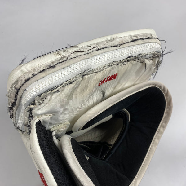 CCM Extreme Flex IV - Used Pro Stock Goalie Pads - Full Set (White/Blue/Red)