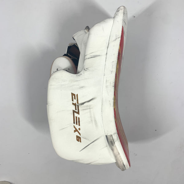 CCM Extreme Flex 6 - Used NHL Pro Stock Goalie Blocker (Red/Yellow)