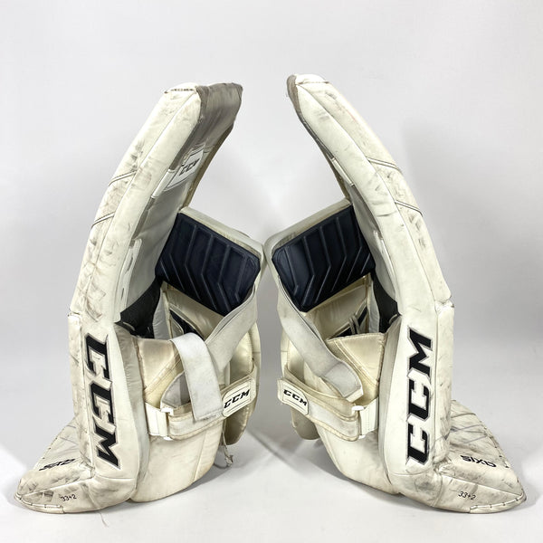 CCM AXIS - Used Pro Stock Goalie Pads (White)