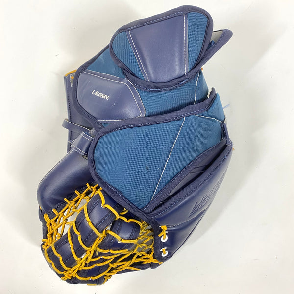 Bauer Supreme Ultrasonic - Used Pro Stock Goalie Glove - (Navy/Yellow)