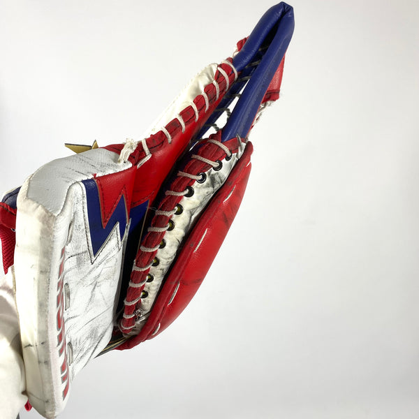 Vaughn Velocity V9 - Used Pro Stock Goalie Glove - (Red/Blue/White)